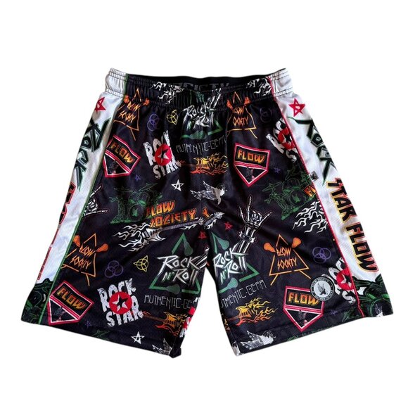 Flow Society Lacrosse Hockey Shorts Boys YXL Rockstar Flow Guitar - Picture 1 of 3